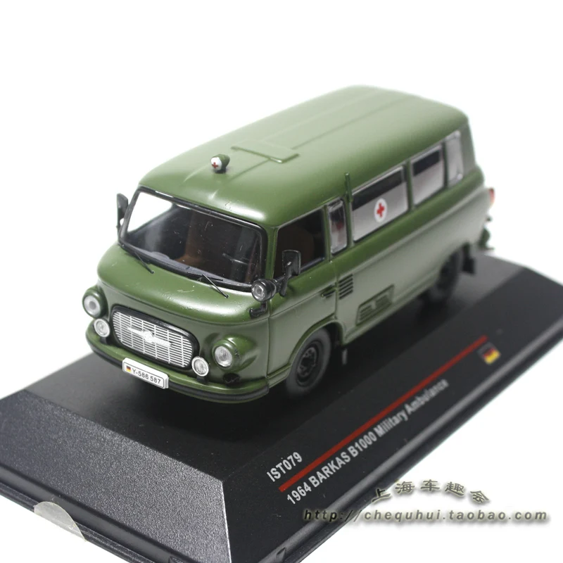 ダイキャスト 1:43 スケール バルカス B1000 軍用救急車 合金製カーモデル コレクション玩具 ギフト 記念品 ディスプレイ装飾品