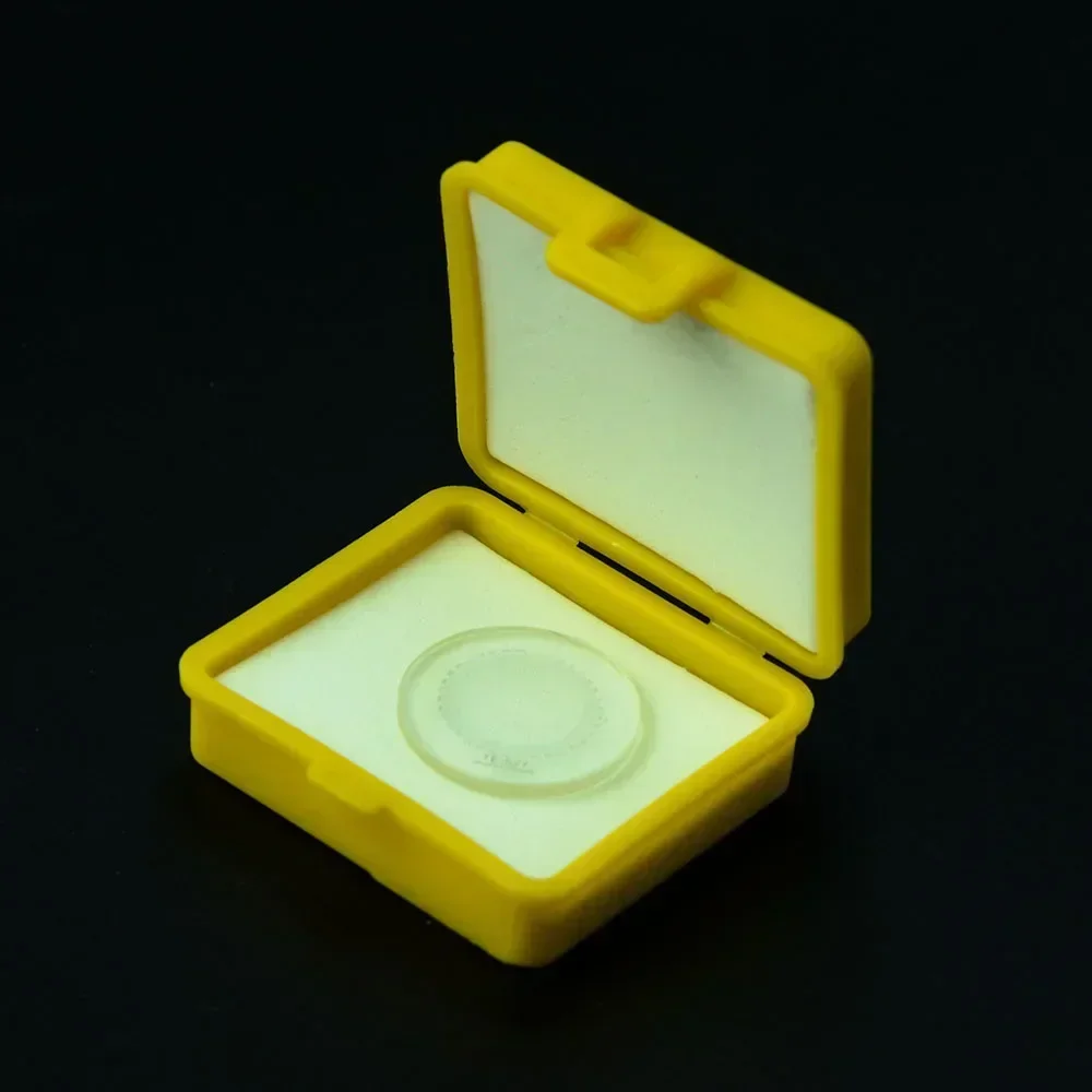 20.4mm Microscope Stage Micrometer 0.01mm Calibration Slide 360° Scale for Objective Reticle Microscopy Alignment