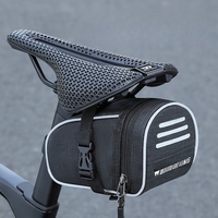 1Pc 19x10x9cm Bicycle Saddle Bag Mini Portable 3D Oxford Waterproofing Reflective Rear Seat Storage Bag Rriding Bike Accessories