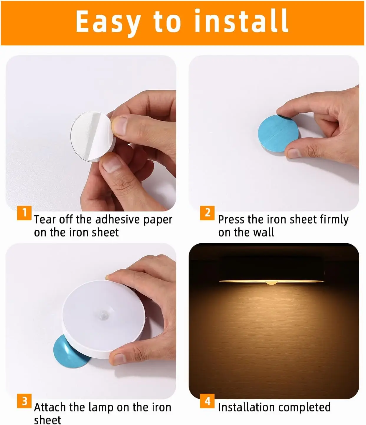 Night Light With Motion Sensor 1000mAh Battery Rechargeable Cabinet Lamp Magnetic For Bedroom Bedside Table Kitchen Light