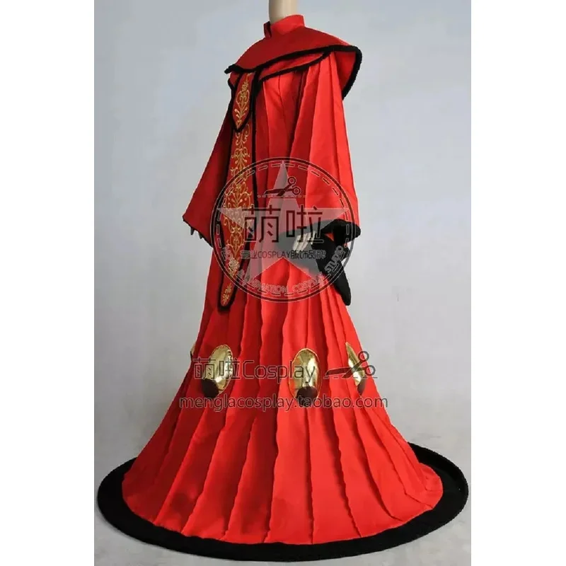 DY20Star Wars Phantom Menace Padme Amidala Cosplay disfraz reina roja Dress25