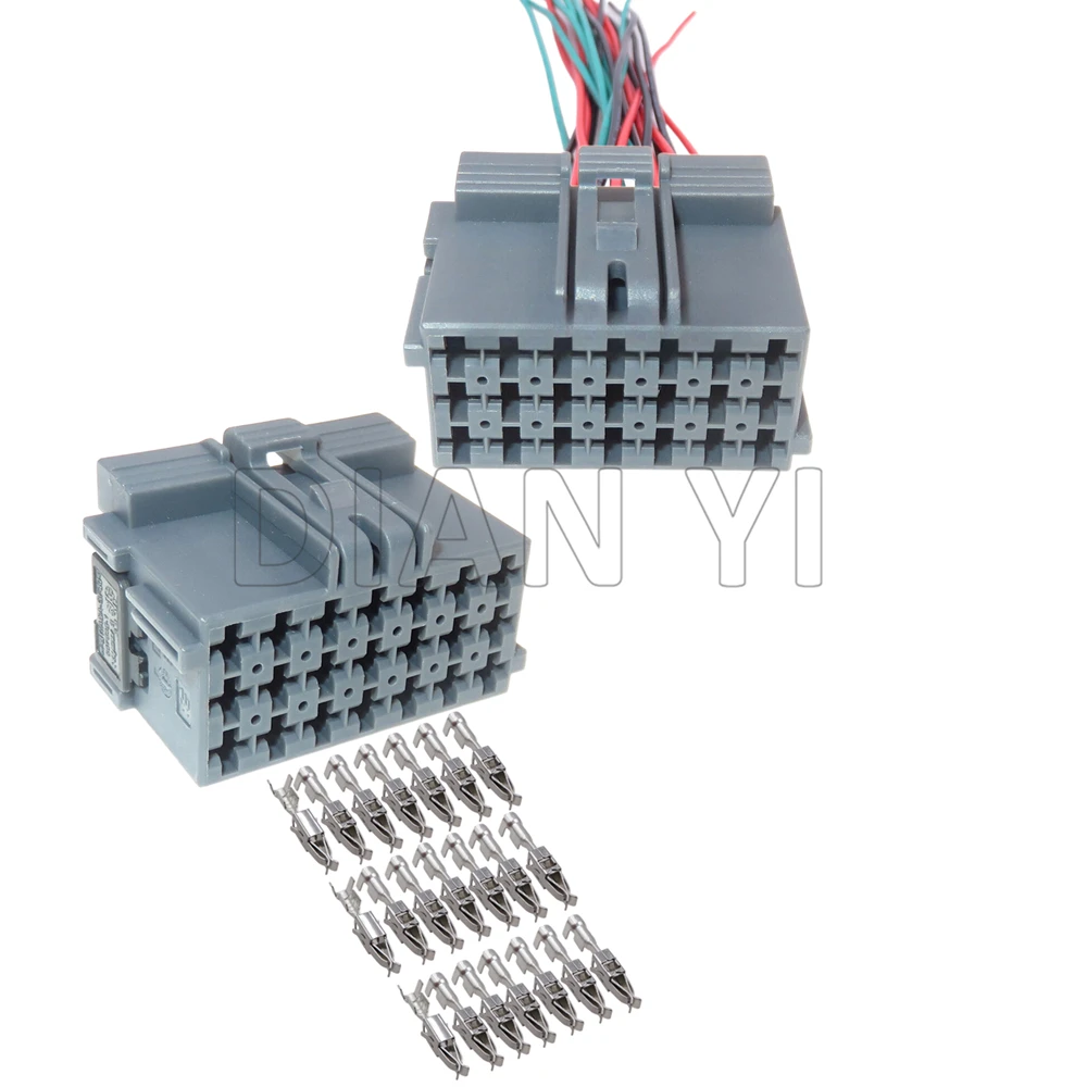 

1 Set 21 Way AC Assembly Auto Power Amplifier Plug Car Unsealed Socket With Terminal 1-967625-3 967635-1