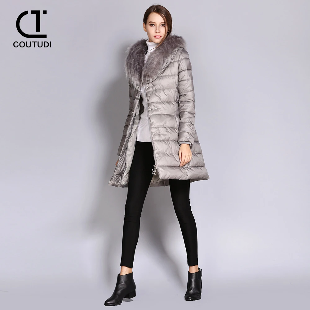 COUTUDI Winter Warm Jackets For Women Fur Hooded Parkas Winter soft Warm Woman Outerwear Clothing  Female Jacket Cotton Coat