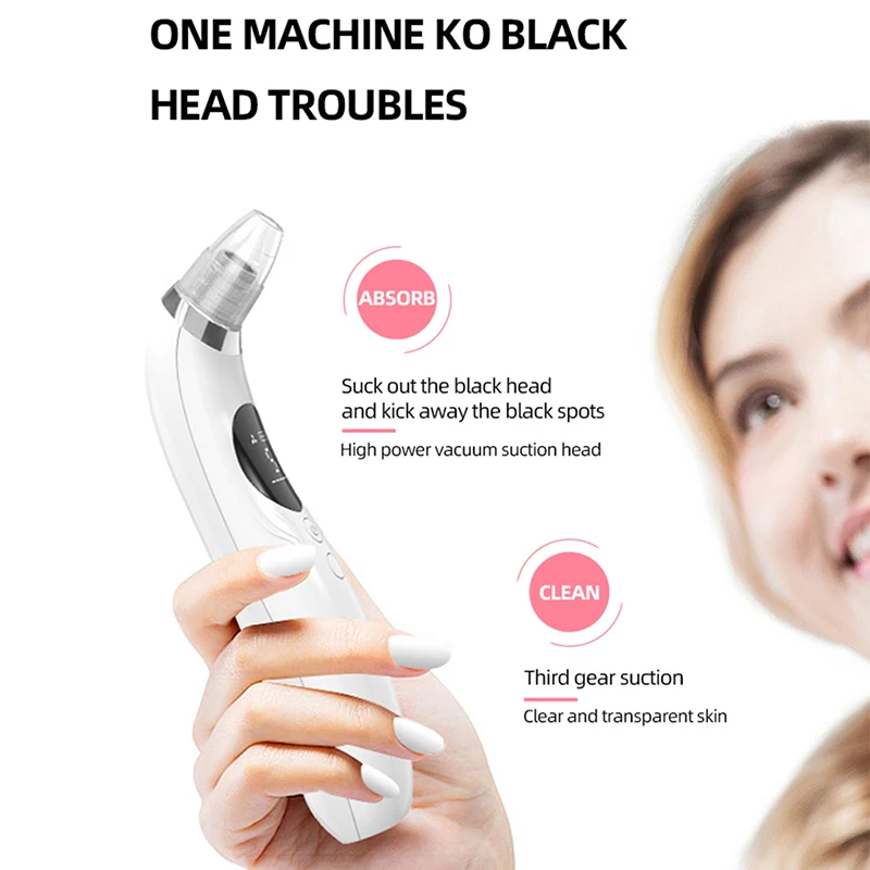 New Blackhead remover  Face cleaner Face scrubber Black dots Type-C Charging 5 Probes & Levels Face lifting machine