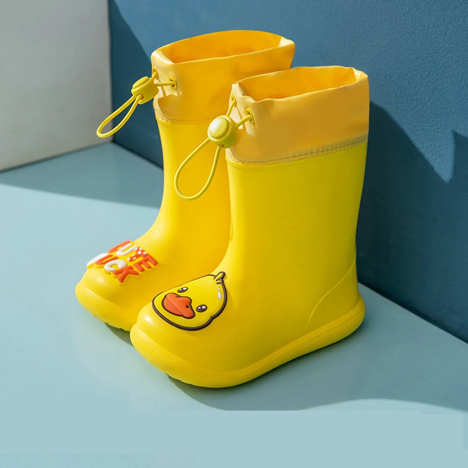 Lightweight High Quality Children Rainboots Baby Boys Girls Water Shoes PVC Rubber Four Seasons Shoes Waterproof Rain Boots Kids