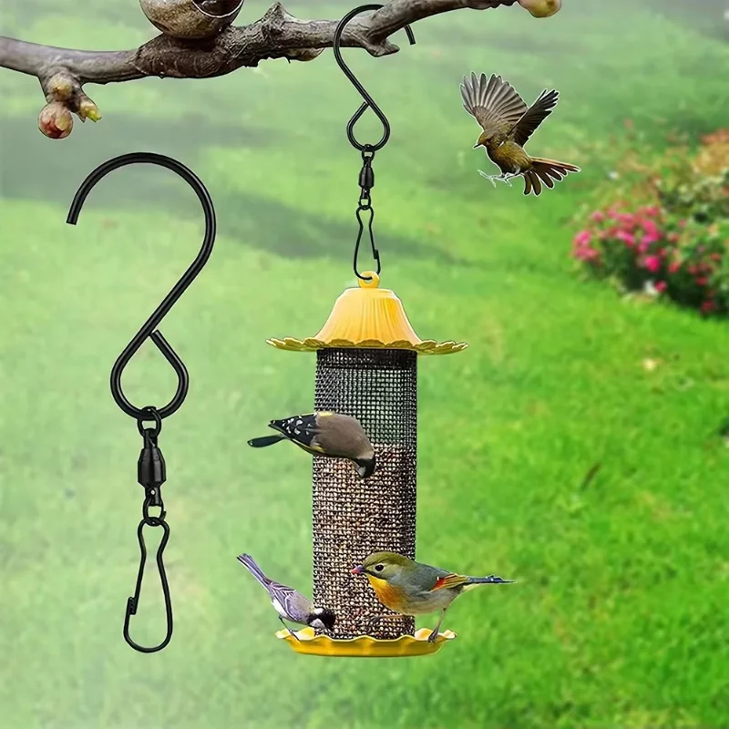 4 Stück drehbare Haken-Clips zum Aufhängen von Windspielern, Windspielen, Kristall-Twisters, Party-Werkzeuge, Küche, Schlafzimmer, drehbare S-Haken