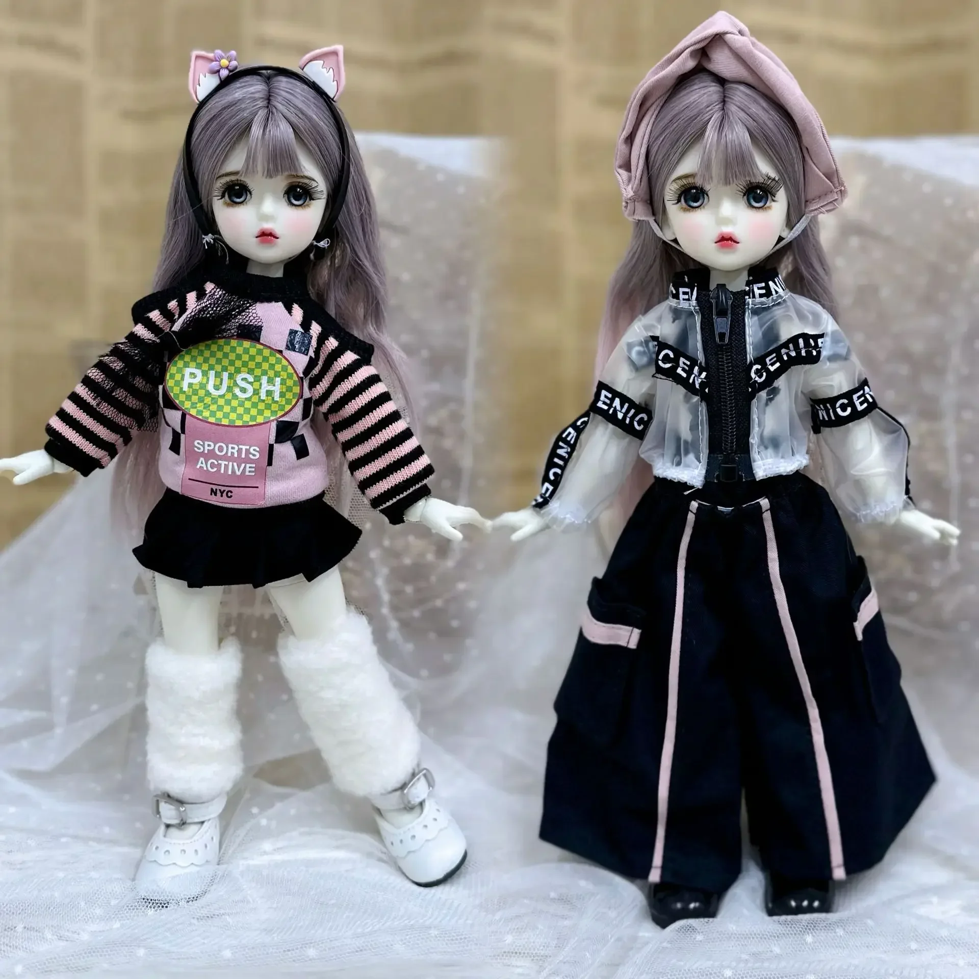 1/6 Bjd Dolls Clothes 30cm Doll Outfit Set Replacement Clothing Doll Accessories Girl Toy Gift