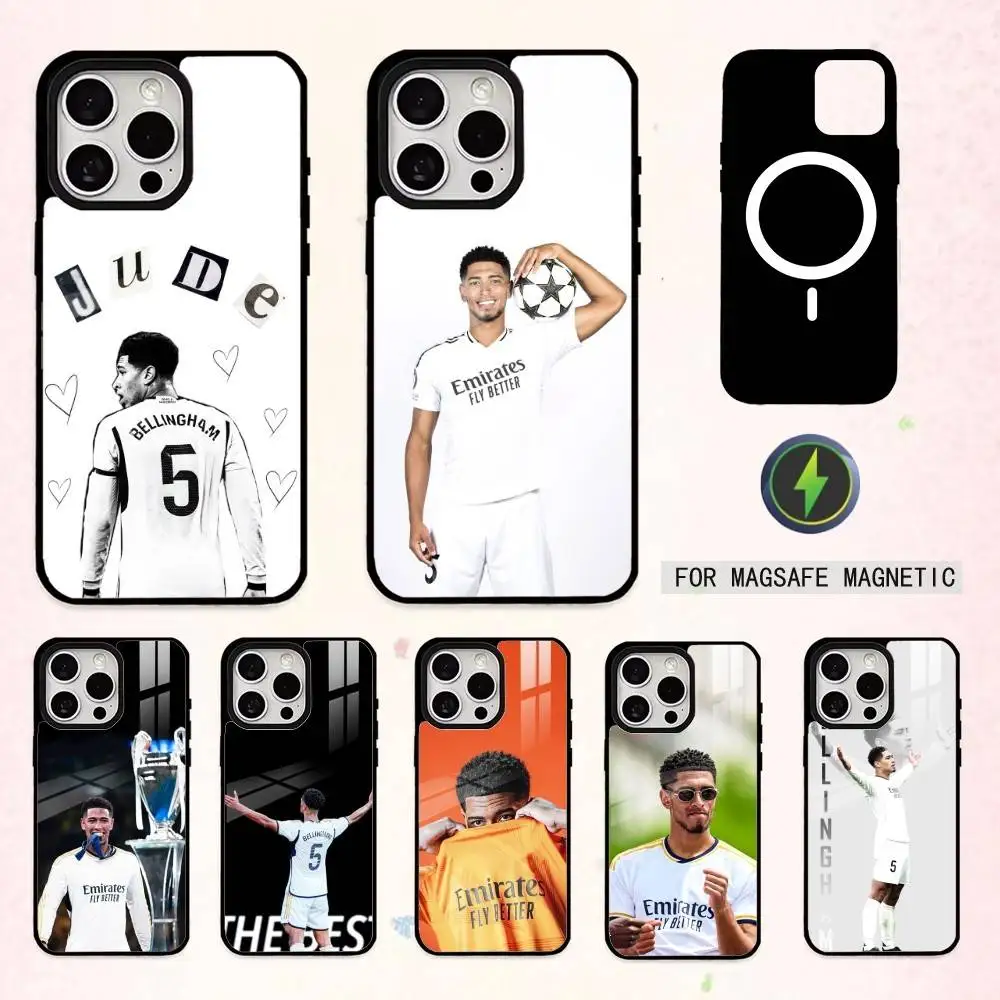 

Midfield J-Jude B-Bellingham Phone Case For iPhone17,16,15,14,13,12,11 Plus,Pro Max Magnetic For Magsafe Wireless Charging