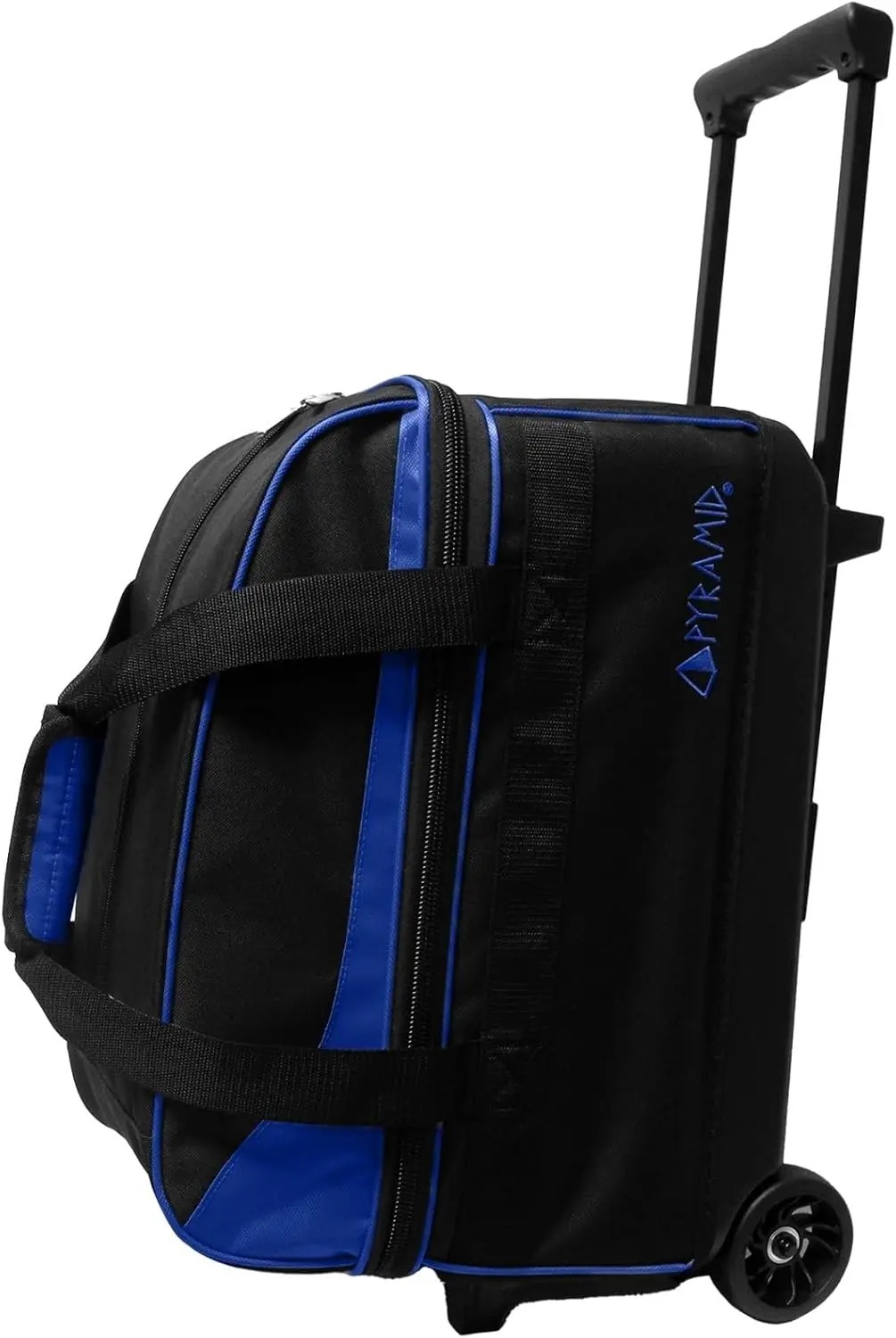 

Double Roller Bowling Bag with Large Shoe Compartment, Locking Handle Extends to 40 Inches