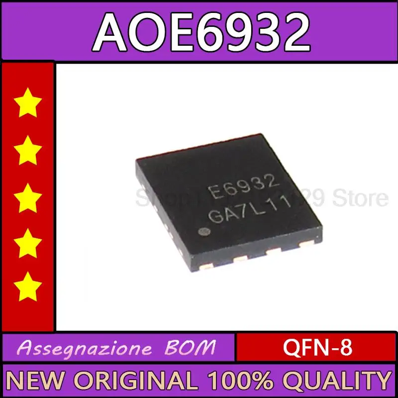 5PCS E6932 AOE6932 QFN-8 New original ic chip