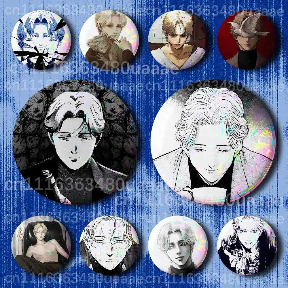 Johan Liebert M-Monster Button Handmade Brooch For Clothes Cartoon Badge Backpack Decoration Jewelry Accessories