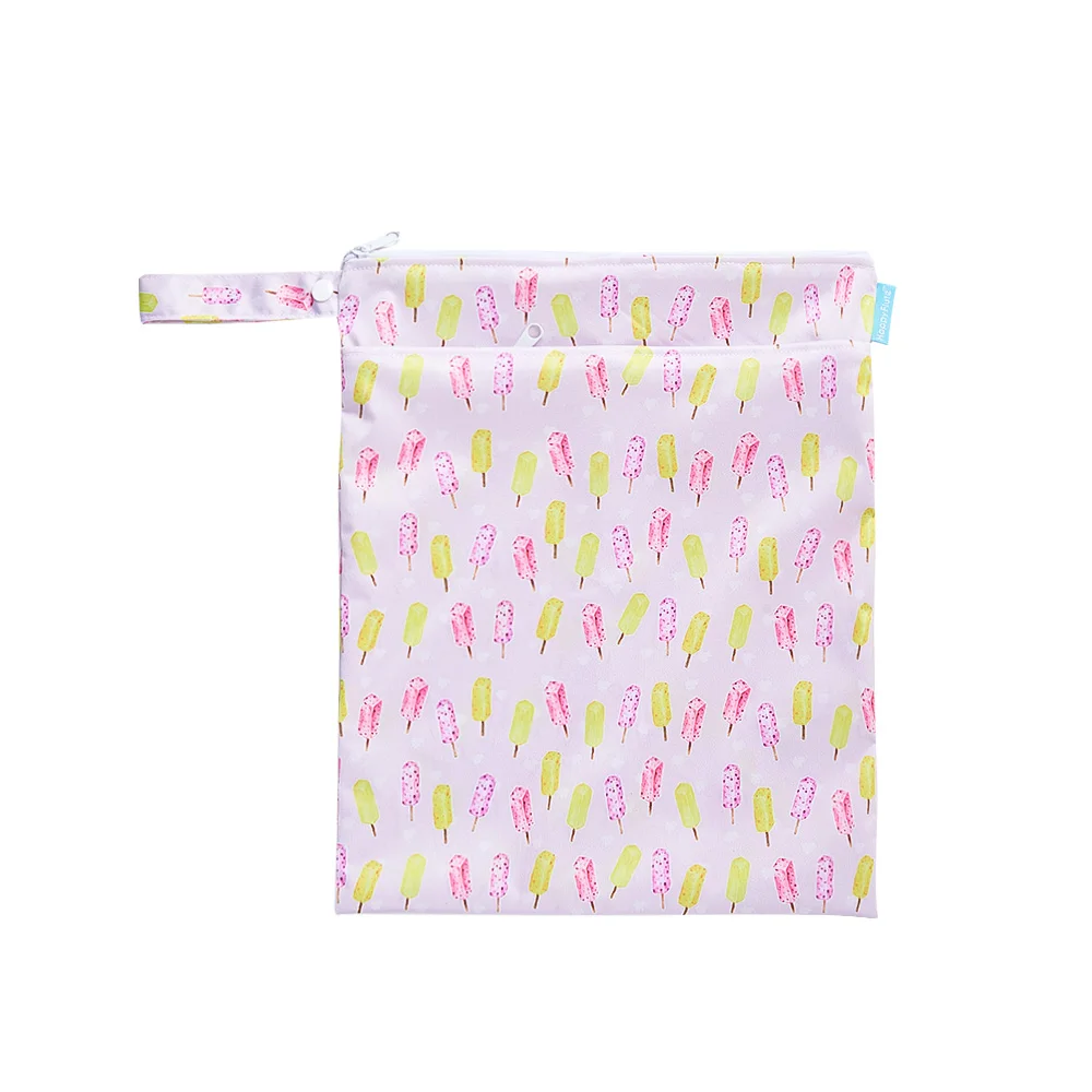 حقيبة تخزين مقاومة للماء بلون عشوائي من Elinfant، حقيبة كبيرة الحجم 26 × 36 سم للاستخدام الخارجي والرطب والجاف، حقيبة حفاضات محمولة #5