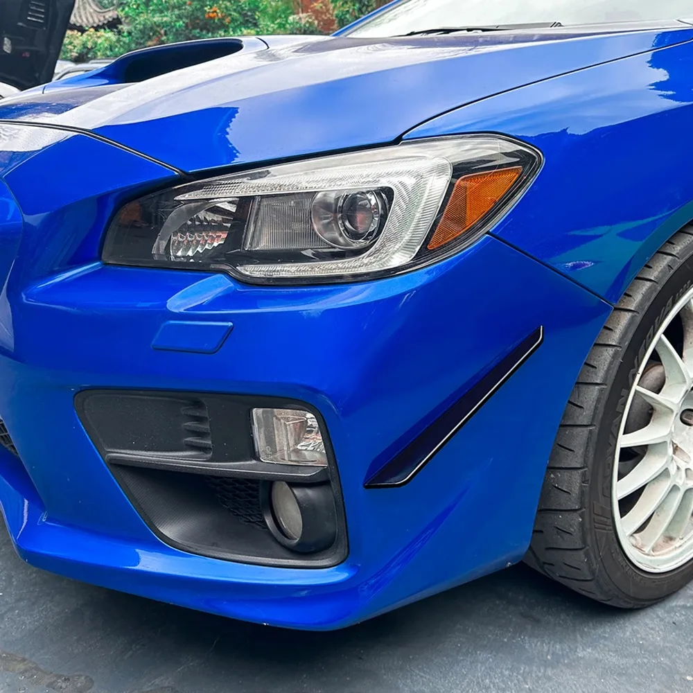 Для Subaru WRX STI VA 2015-2021: Накладки на боковые воздухозаборники переднего бампера, глянцевый черный/под карбон, рамка воздухозаборника, декоративные накладки-канарды