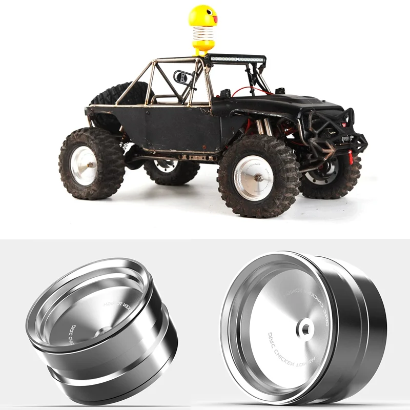 2pcs Wilderness Survival Metal Wheels 2.2-inch Simulation Wheels Hub for 1/10 RC Crawler Car TRX4 AXIAL SCX10 RC4WD D90 D110 DIY