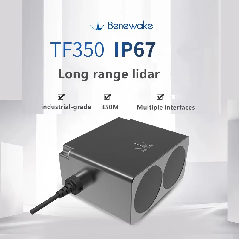 Benewake 350m long range lidar TF350 automobile anti-collision fixed-height industrial security UART/CAN/232/485/4-20mA