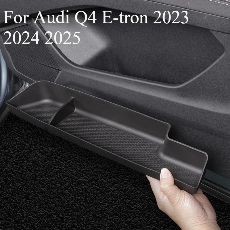 For Audi Q4 E-tron 2023 2024 2025 Door Storage Box Tray, Center Console Cup Holder Organizer Insert