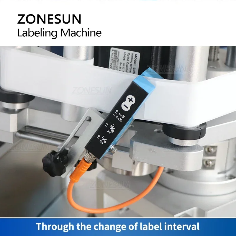 ZONESUN ZS-TB805B Desktop Custom Mold Labeling Machine for Hexagon Square Round Bottles Sticker Label Applicator