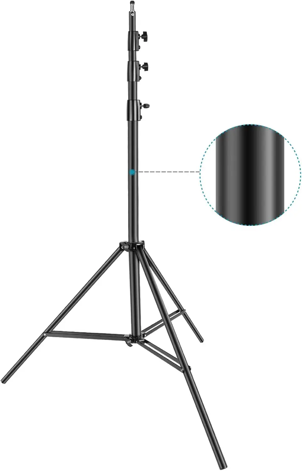 NEEWER Robustes 4M Aluminium-Lichtstativ, Verstellbares Fotografie-Stativ mit Integrierter Federdämpfung, 1/4-Zoll-Schraubmontage für LED-Studiobeleuchtung