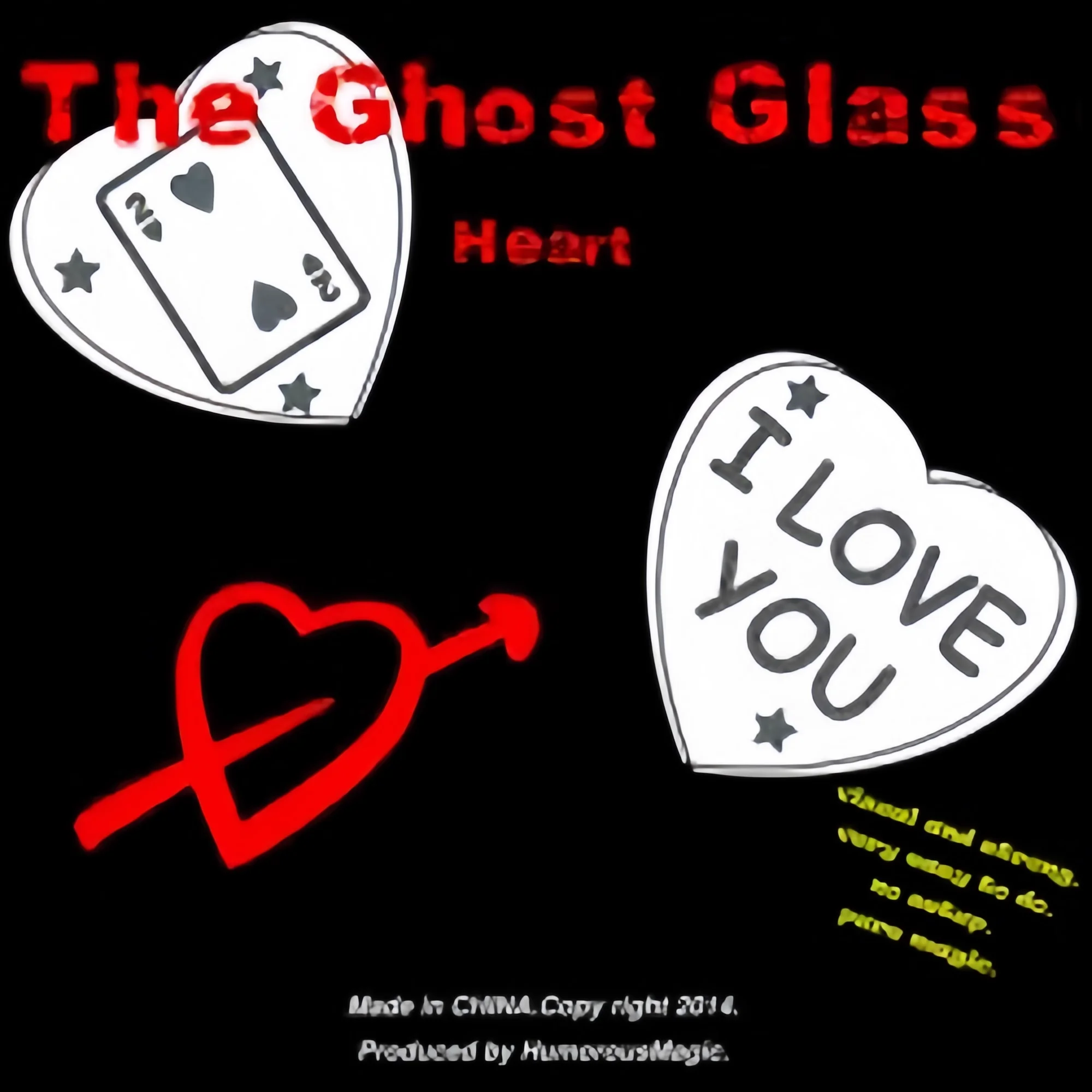 

The Ghost Glass - Heart Card Magie Accessories Illusions Magic Props Easy To Do Magic Tricks Gimmick Magician Deck Magia Funny