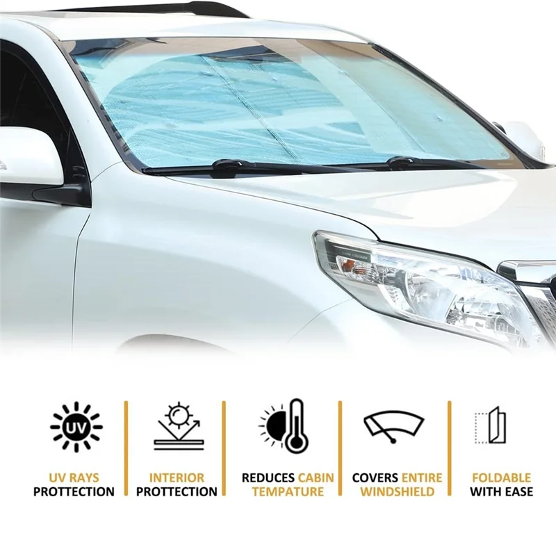 For Toyota Land Cruiser Prado Car Window Windshield Sunshade Front UV Protect Reflector Sun Visor Accessories ,8PCS