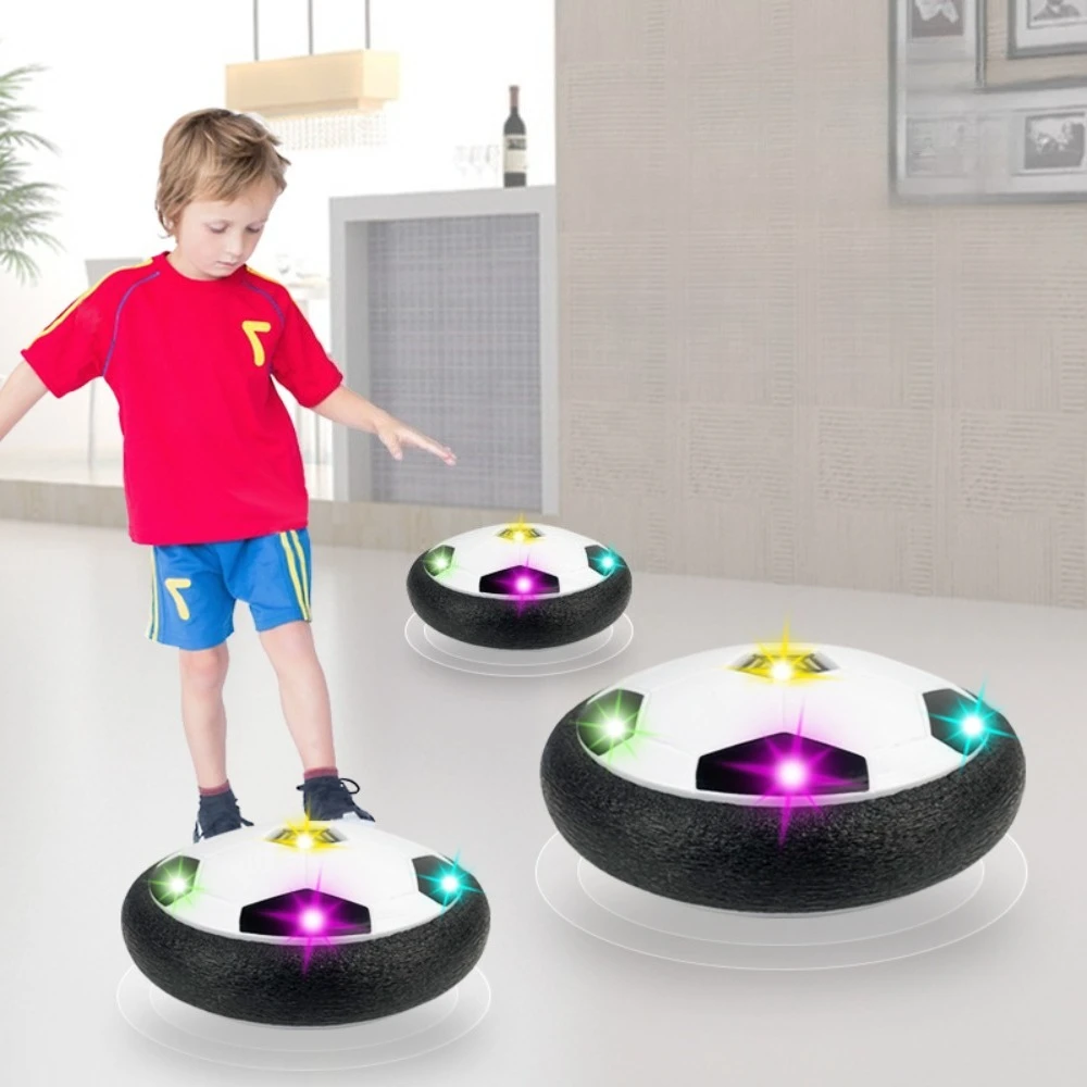 Hover Soccer Ball Giocattoli per bambini Calcio elettrico galleggiante con musica leggera a LED Pallone da calcio Gioco all'aperto Giocattoli sportivi per bambini