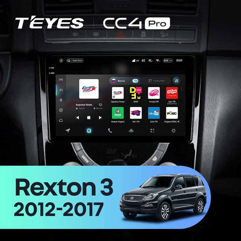 TEYES CC4 PRO لسيارة سانج يونج ريكستون Y290 3 2012 - 2017 CarPlay Auto 2DIN Autoradio راديو تشغيل السيارة ستيريو الوسائط المتعددة #2