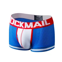 Sexy Boxer Men Underwear Mesh Low Rise Breathable Cotton U Convex Pouch Athletic Supporters Leggings  Boxers Hombre Boxershorts