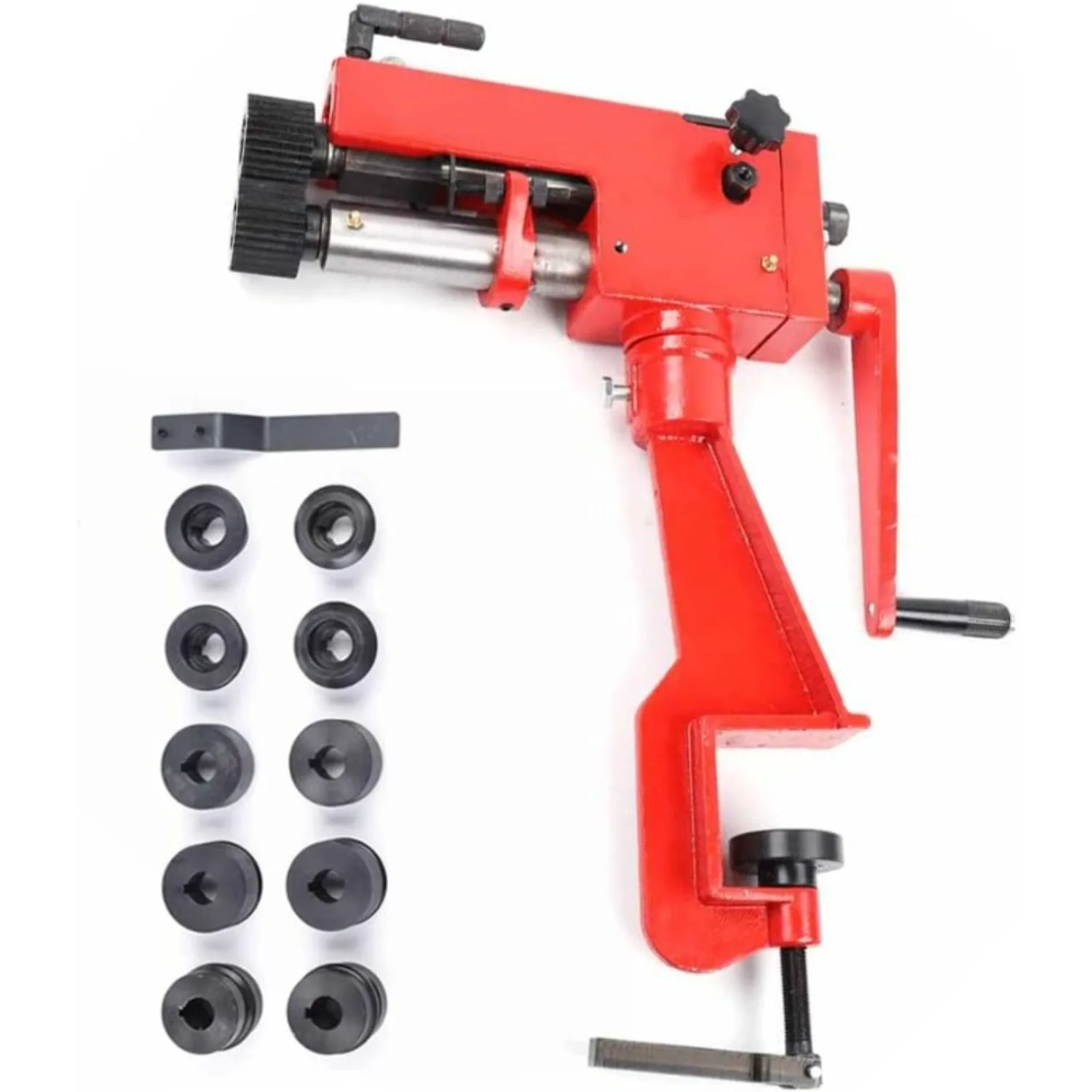 Piegatrice per lamiera calibro 22, utensile manuale professionale per piegatubi in acciaio con piegatrice per perline metalliche da 7 pollici con 6 matrici Ki