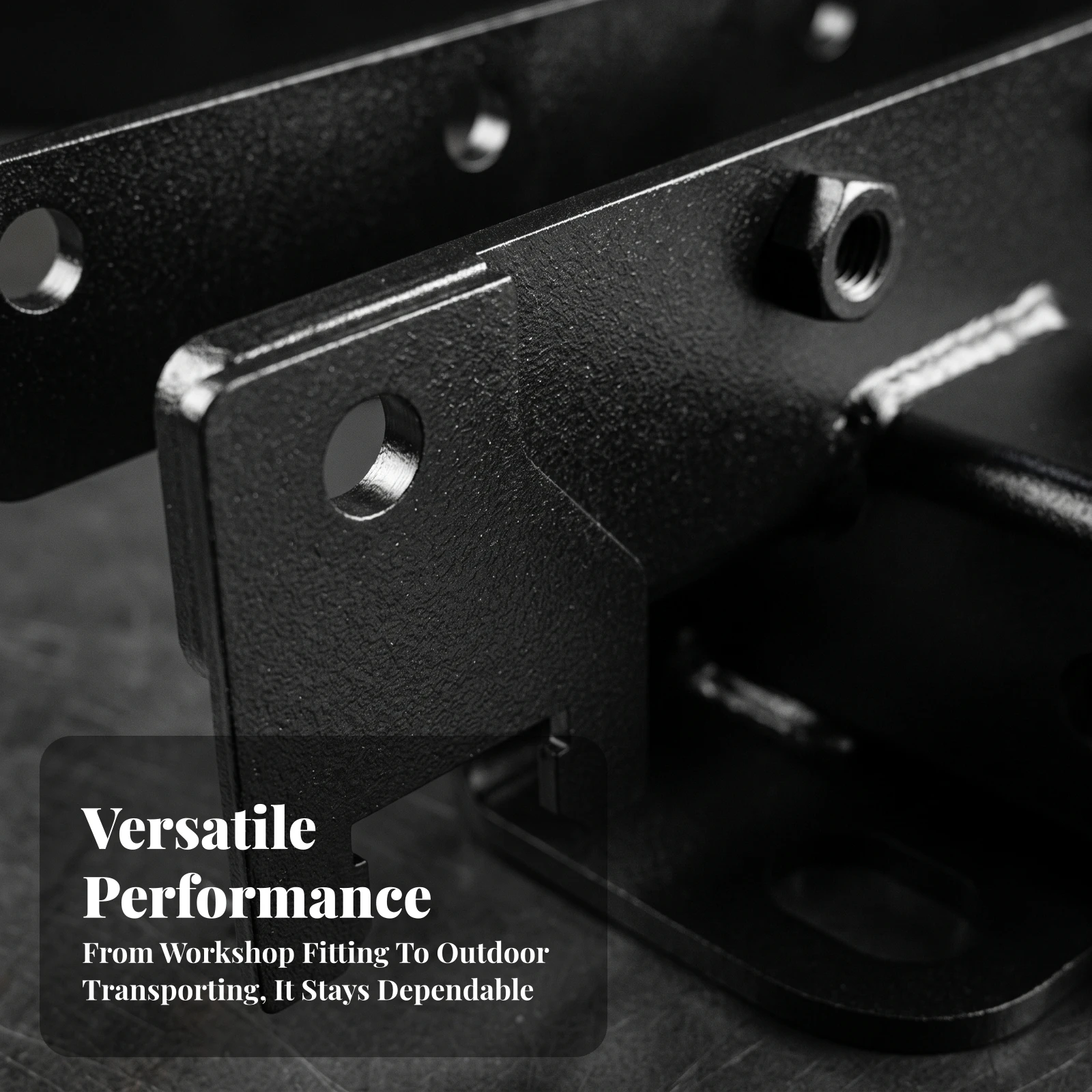 Receiver Tube with Mounting Plate Reinforced Trailer Hitch Mount Bolt-on Hitch Receiver Welded Hardware Secure for Towing