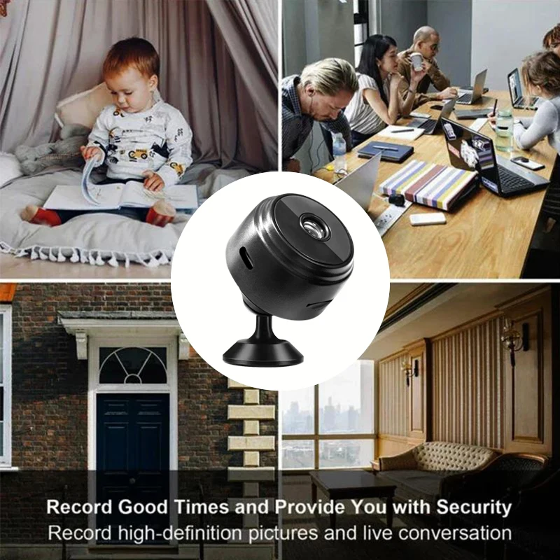 A9 Mini Smart Home-camera - Draadloze HD-videobewaking WiFi-beveiliging met bewaking op afstand Mini DV Cam Recorder
