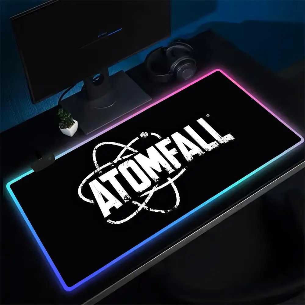 

Коврик для мыши Super Atomfall, игровой коврик для мыши в стиле аниме, светодиодные настольные коврики с подсветкой, резиновые настольные коврики XXL RGB
