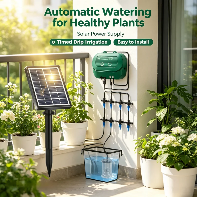 Solar Powered Intelligent Drip - огляд і ціна Outdoor Power And Plant