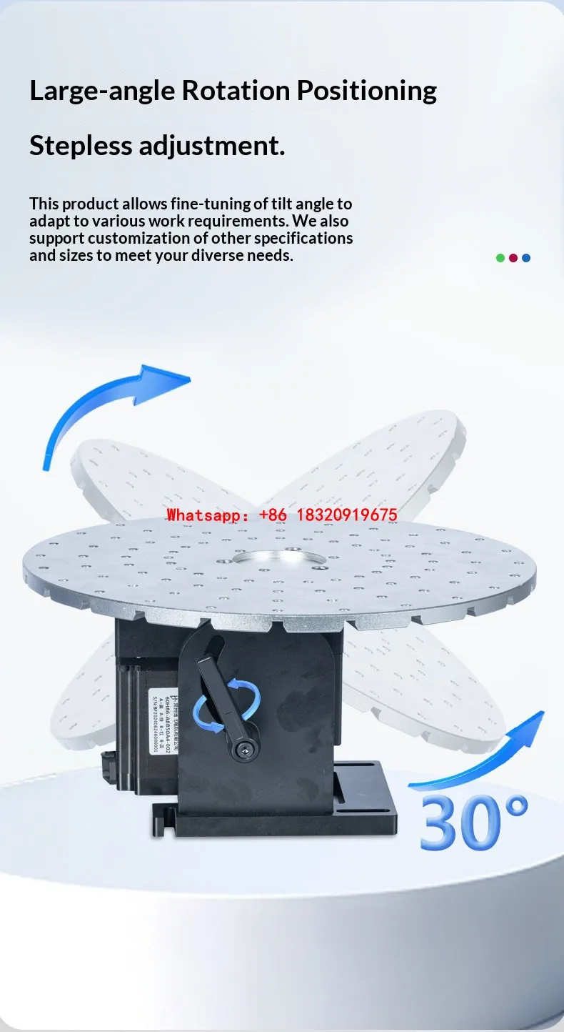 Cyclmotion Electric welding rotary axis for multi-station rotary platform reducers featuring a flat rotating disk