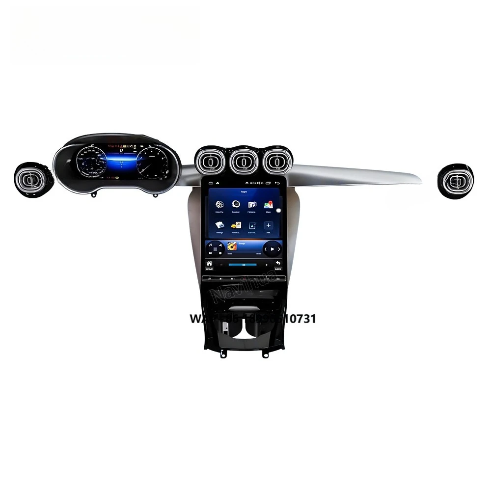 

Navihua Old to New Upgrade Center Console Interior Upgrade Android Car Radio Digital Cluster Air Outlet for Benz GLC 2015-2022