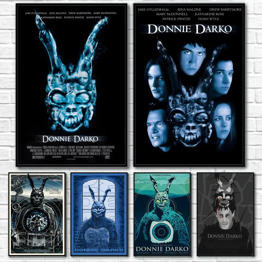 

D-Donnie D-Darko Movie Poster Sticky Wall Art Printing Waterproof Home Living Bed Room Bar Aesthetic Decor