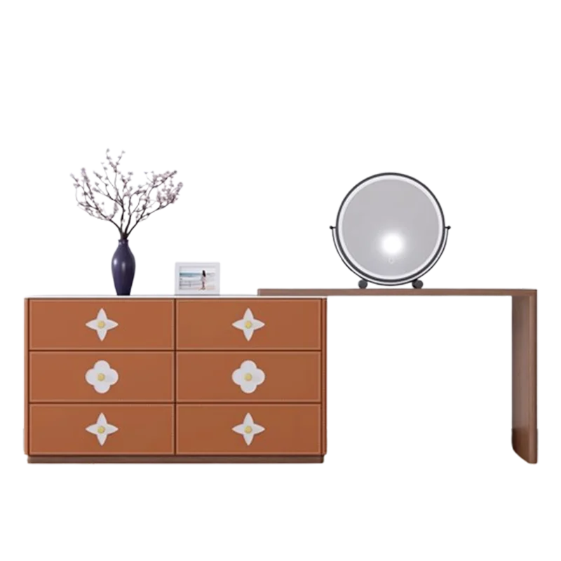 Nordic Drawers Vanity Table Storage White Organizer Cabinet Girl Bedroom Dressers Makeup Desk Corner Penteadeira Furniture Home