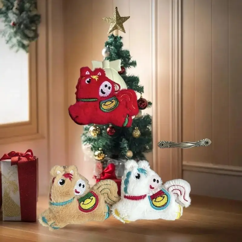 1 Uds. 2026 Año del caballo mascota juguete de peluche muñeca de Pony suave decoración única para el hogar regalo para recién nacido
