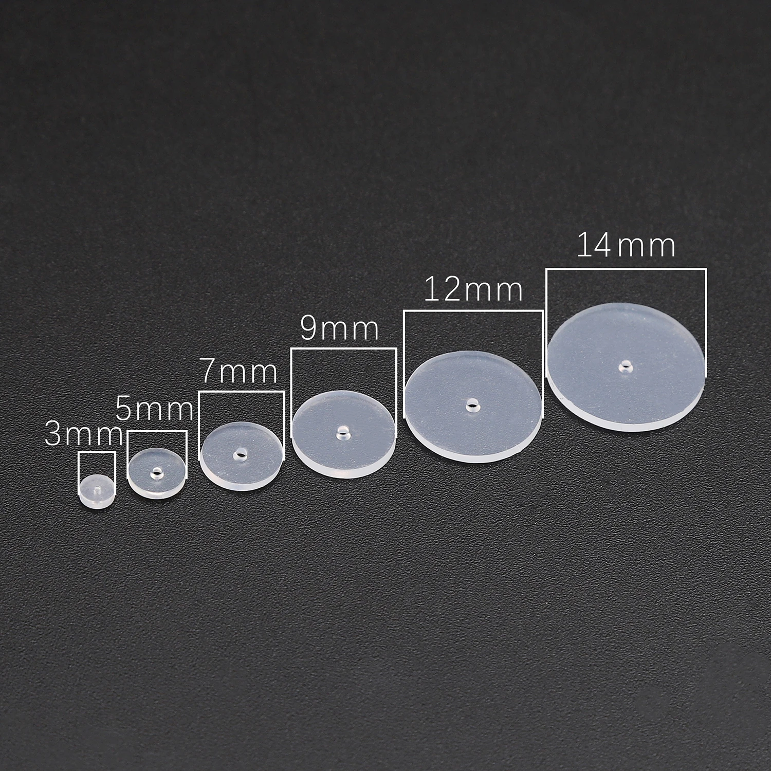 6-50Pcs 3/5/7/9/12/14mm 투명 귀걸이 백 패드 투명 실리콘 컴포트 귀걸이 쿠션 바디 피어싱 바 액세서리