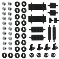 50 58PCS Mini Cars Wheel Axles Pack Tires 8 Models Building Blocks Parts MOC Enlighten Toys For Kids Assembly Small Bricks