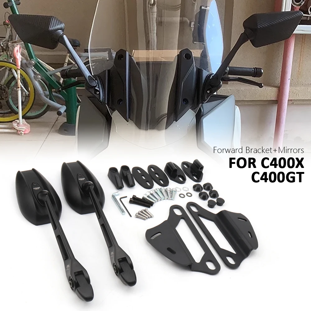 For BMW C400X C400GT C 400 X C 400 GT Motorcycle Side Mirrors Adapter Fixed Stent Holder Rearview Mirror Forward Bracket Kit