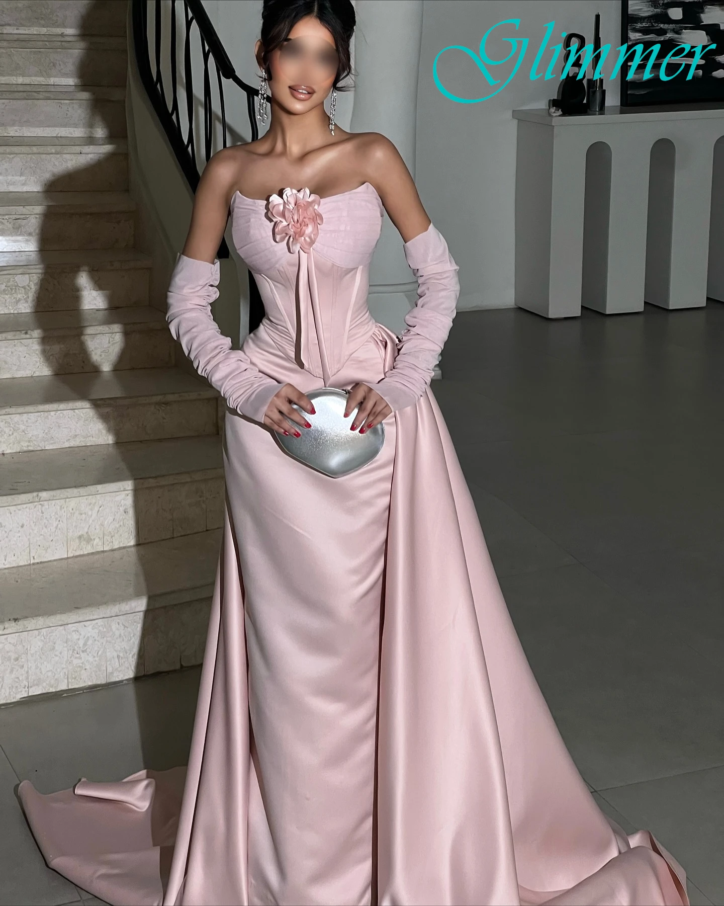 

Customized A-Line Strapless Sleeveless Elegant Classic Evening Dress High Quality Bespoke Occasion Gowns Delicate Party Dress