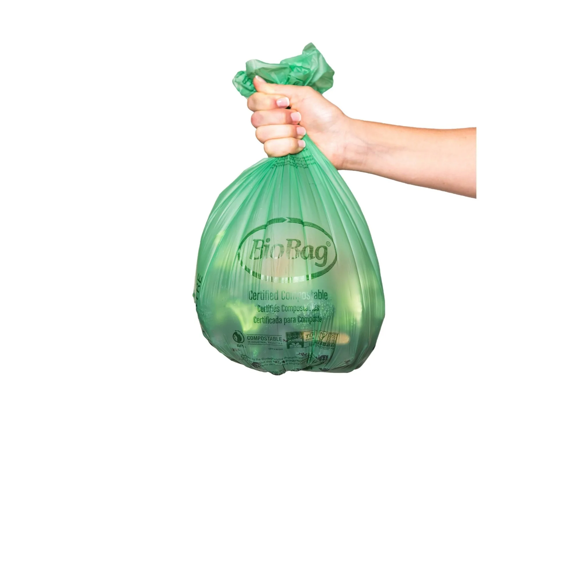 25ct Small Compostable Food Trash Bags 3 Gal Plant Based Leak Resistant Liners For Kitchen Counter Bins