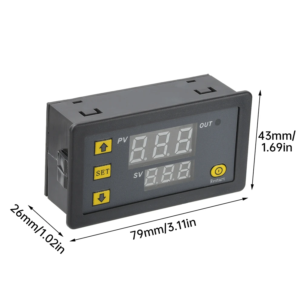 W3230 5V 12V 24V AC110-220V Cavo sonda Regolatore di temperatura digitale Display a LED Termostato Misuratore di calore/raffreddamento