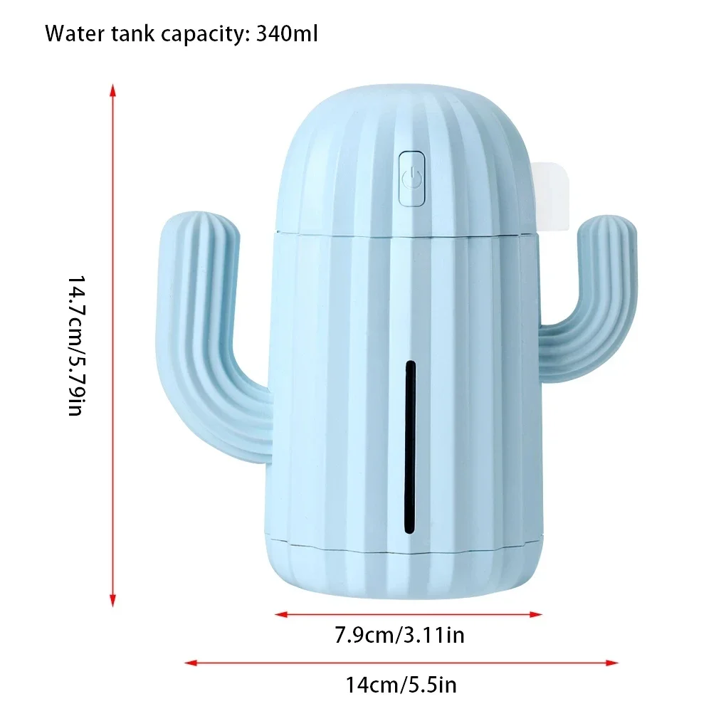 Wireless Air Humidifier 1200mAh Cactus Rechargeable Portable Aromatherapy Essential Oil Diffuser Battery Humidificador