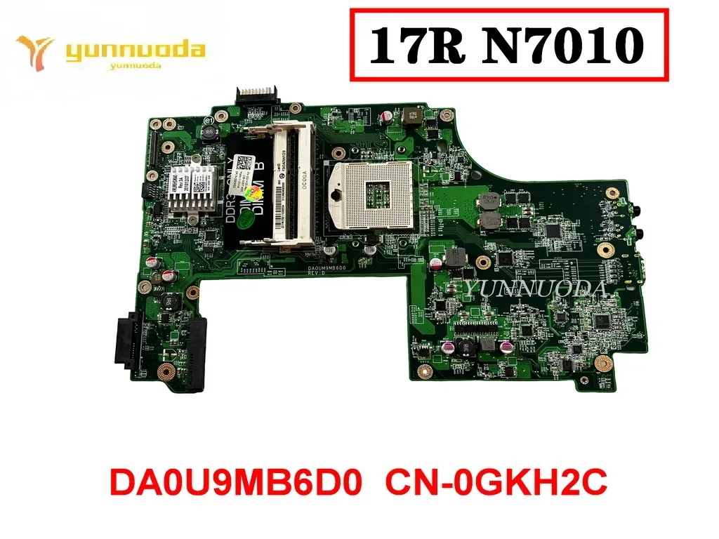 Original For DELL  Inspiron 17R N7010  Laptop  Motherboard DA0U9MB6D0  CN-0GKH2C 0GKH2C HM57 DDR3 Tested Good Free Shipping