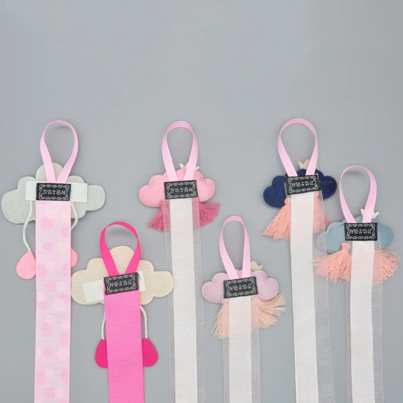 Girls Baby Ribbon Hanging Hair Bow Headband Clip Organizer Cloud Tassels Holder