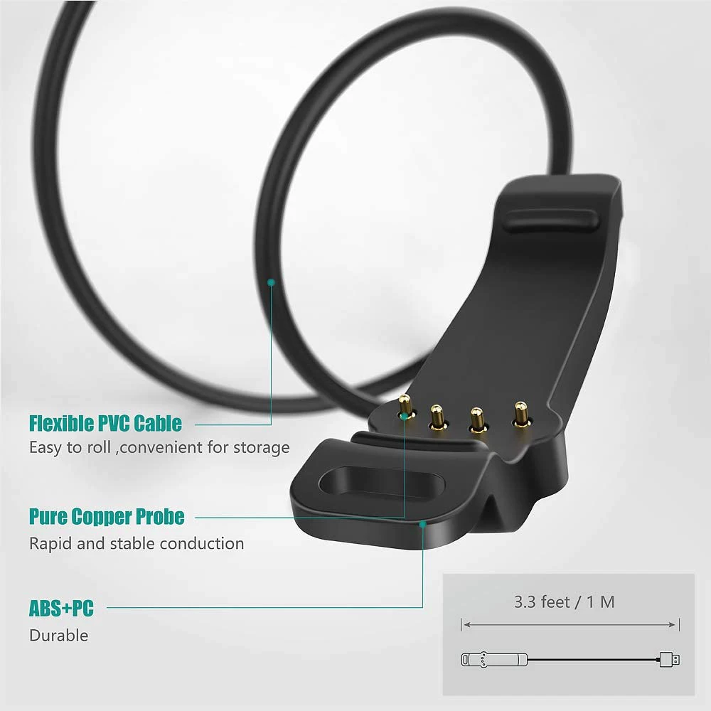 Ładowarka do inteligentnego zegarka dla zegarek do Fitness Polar Unit-kabel do ładowania USB 3.3Ft 100cm-akcesoria do smartwatcha Fitness