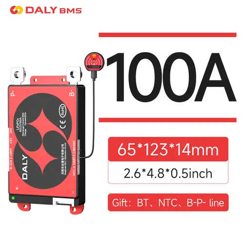 Daly BMS Smart BMS LiFePo4 4S 12V BMS 8S 24S 72V 48V 16S 40A 60A 100A 150A 200A 250A 300A 3.7V Li-Ion BMS 7S 13S 14S 3.2V BMS - Image 12