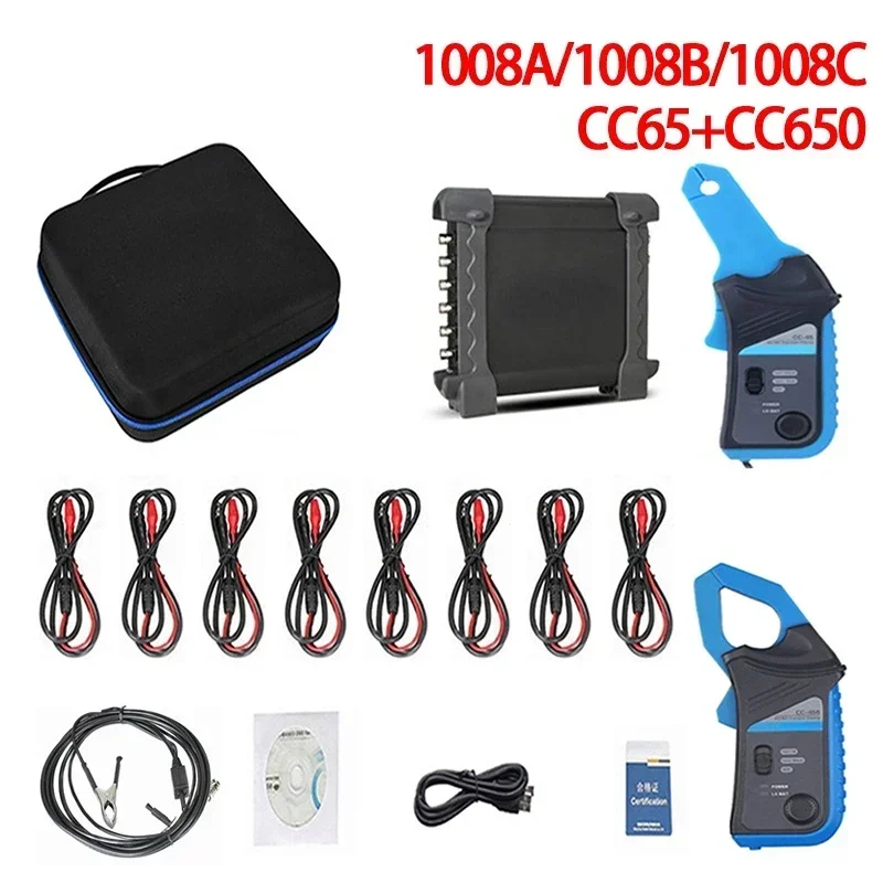 

1008A 1008B 1008C Car Virtual Oscilloscope Automotive Diagnostic Oscilloscope PC USB 8 Channels Oscilloscope Auto Ignition Probe