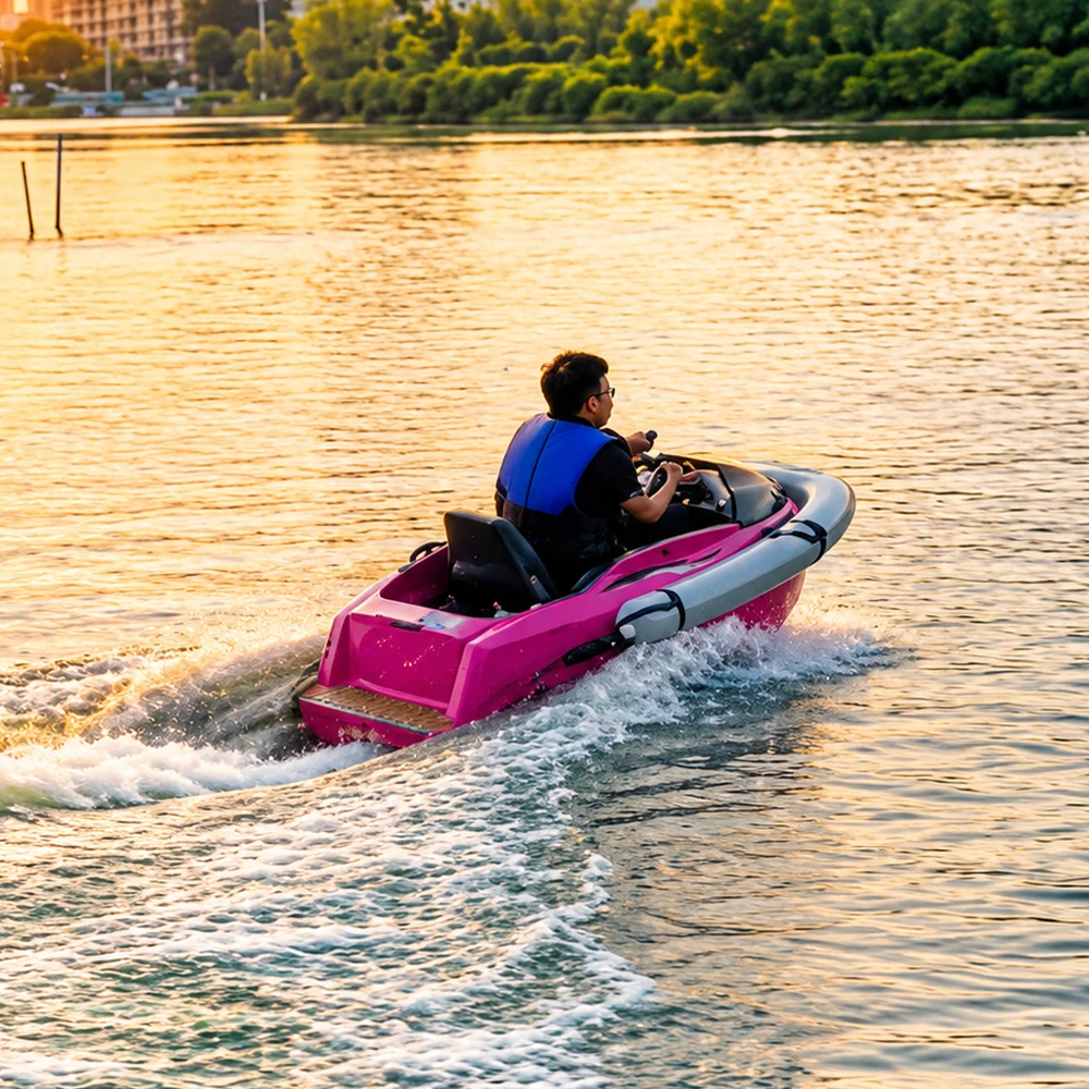 Scenic AreaTheme ParkHigh-Speed Mini Energy Jet Ski Boat With Lithium Battery Water Entertainment Surfboard & Karting Boat Facto view 2
